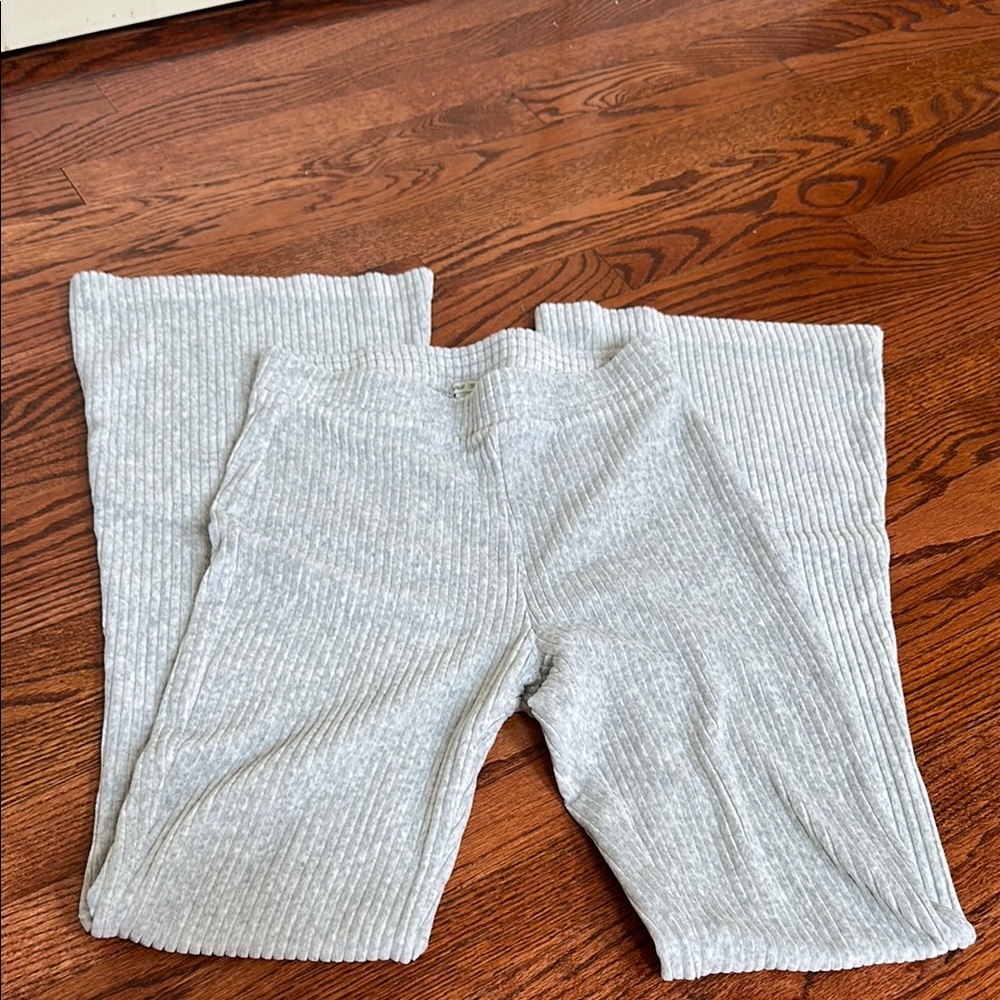 Aerie Soft Gray Ribbed Lounge Pants